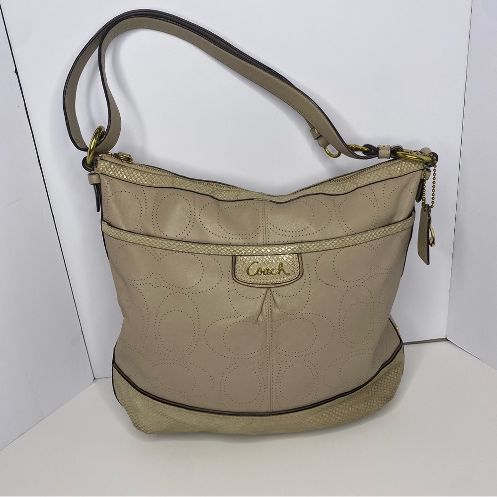 Coach Signature Perforated Park Leather Elevated Duffle Bag